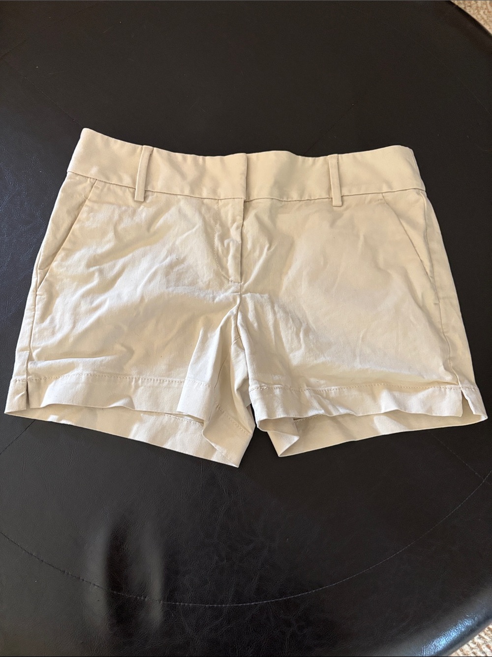 Loft Classic Women's Cotton Blend Shorts in Light Beige
